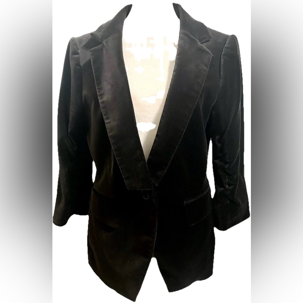 Black Velvet like Tuxedo blazer jacket size M